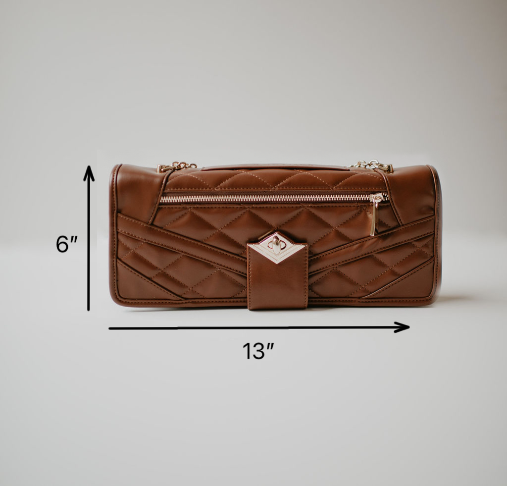 Cognac Travaliere jewelry bag